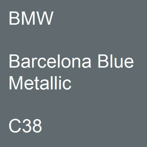 BMW, Barcelona Blue Metallic, C38.